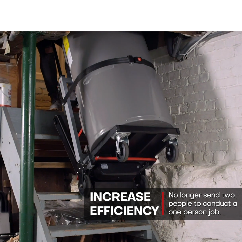 Voltstair Titan Powered Stair Climbing Hand Truck (440 lbs.), Heavy Duty Motorized Stair Climber Dolly with Rear Handles for Moving Companies and Fleets