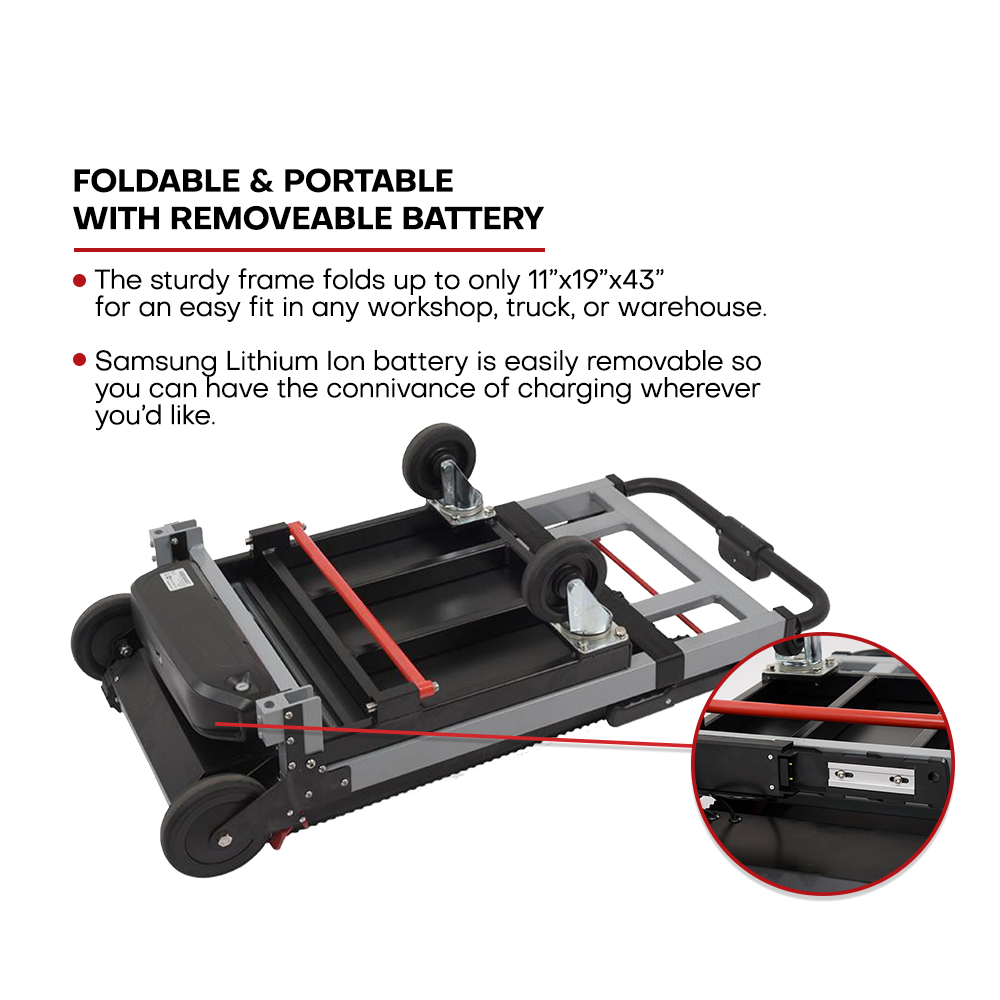 Voltstair Titan Powered Stair Climbing Hand Truck (440 lbs.), Heavy Duty Motorized Stair Climber Dolly with Rear Handles for Moving Companies and Fleets